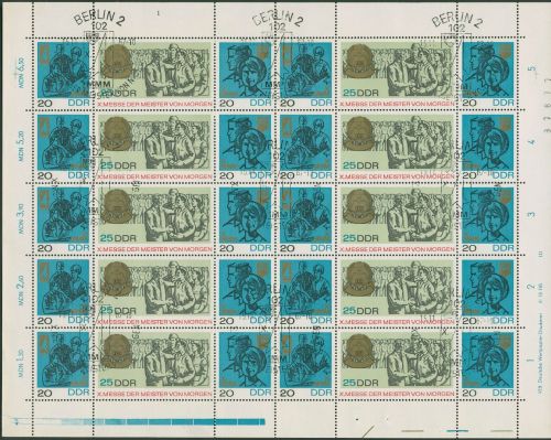 DDR 1967 Meister von Morgen 1320/22 ZD-Bogen DV III mit Sonderstempel