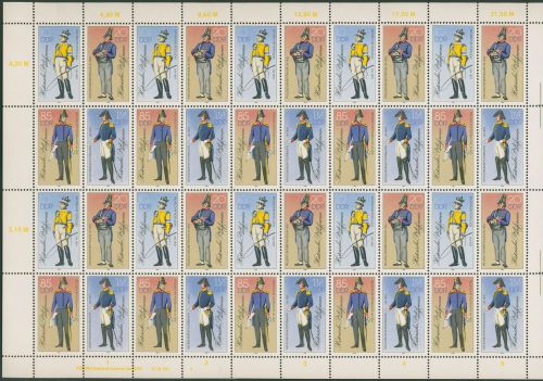 DDR 1986 Postuniformen 2997/3000 ZD-Bogen DV 2 postfrisch