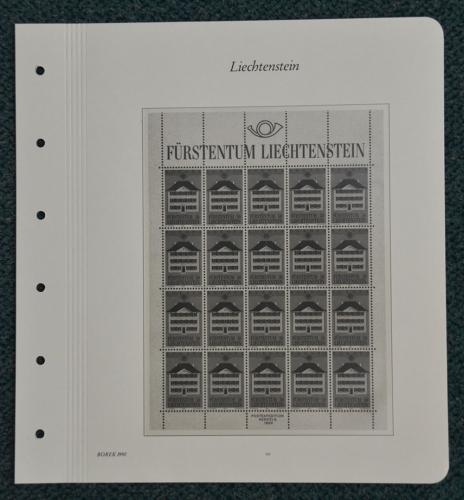 BOREK Vordruckblätter Liechtenstein Bögen/Kleinbögen 1990/92 SF gebraucht (Z777)