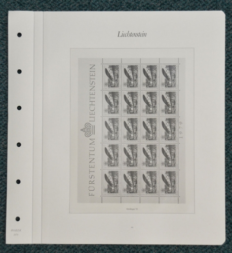 BOREK Vordruckblätter Liechtenstein Bögen/Kleinbögen 1979 SF gebraucht (Z780)