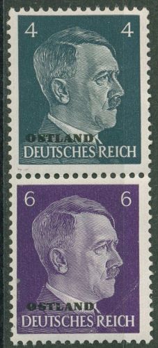 Ostland 1941 Freim. Hitler Zusammendruck aus Automatenrollen S 1 postfrisch