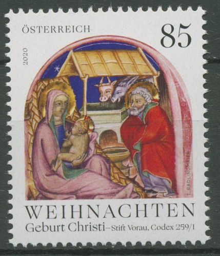 Österreich 2020 Weihnachten Sakrale Buchkunst Illustration 3568 postfrisch