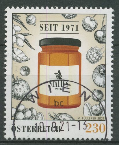 Österreich 2021 Warenzeichen STAUD`S Feinkost Marmelade 3579 gestempelt