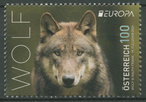 Österreich 2021 Europa CEPT Wildtiere Wolf 3582 postfrisch