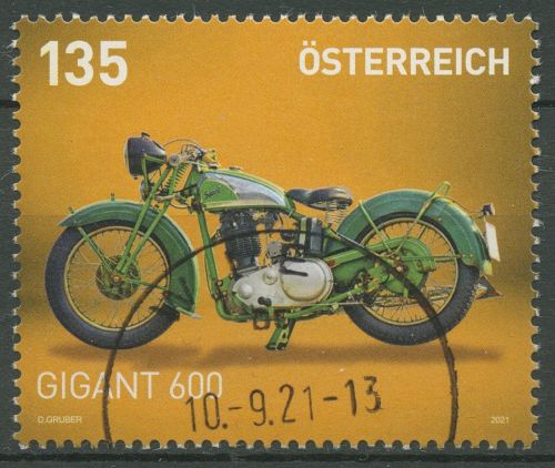 Österreich 2021 Motorräder Gigant 600 OHV 3584 gestempelt