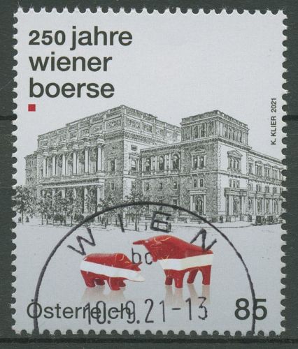 Österreich 2021 Wiener Börse am Schottenring 3585 gestempelt