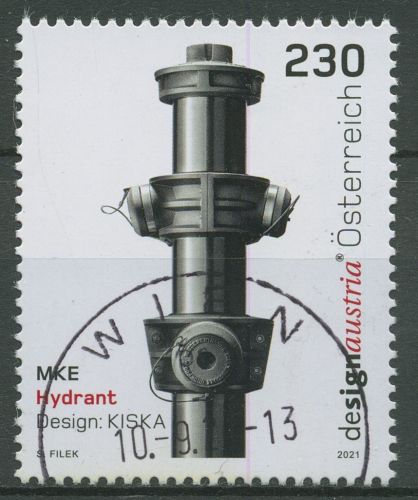 Österreich 2021 Design MKE-Hydrant 3590 gestempelt
