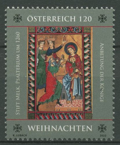 Österreich 2022 Weihnachten Gemälde 3696 postfrisch