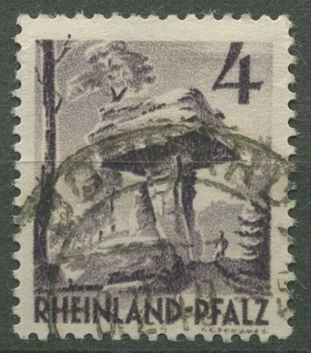 Rheinland-Pfalz 1948 Teufelstisch Type III, 33 ya III gestempelt