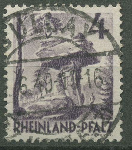 Französische Zone Rheinland-Pfalz 1948 Teufelstisch Type IV, 33 ya IV gestempelt