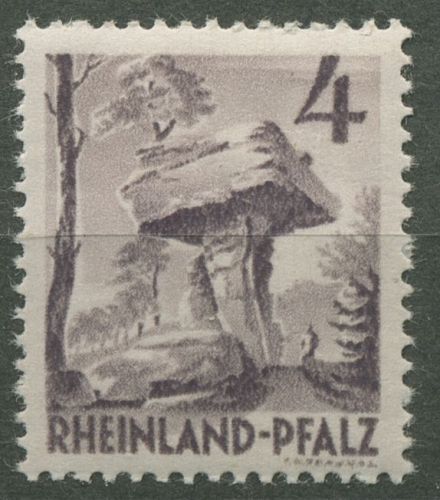 Französische Zone Rheinland-Pfalz 1948 Teufelstisch Type IV, 33 ya IV postfrisch