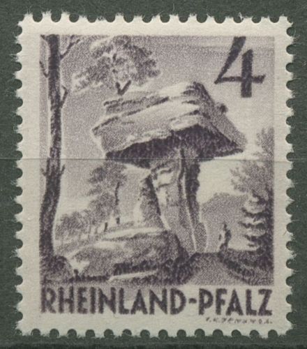 Rheinland-Pfalz 1948 Teufelstisch Type IV, 33 ya IV postfrisch geprüft