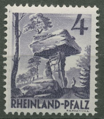Rheinland-Pfalz 1948 Teufelstisch Type III, 33 yb IV postfrisch