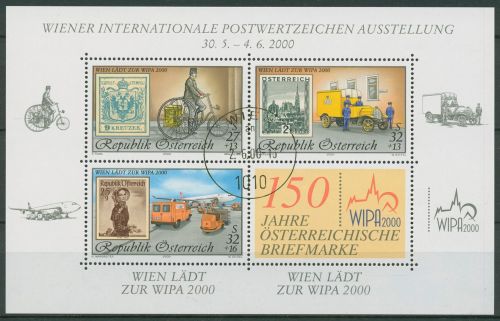 Österreich 2000 Briefmarken-Ausstellung WIPA 2000 Block 14 gestempelt (C16575)