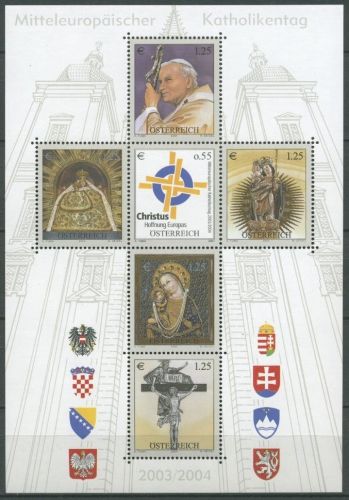 Österreich 2004 Katholikentag Mariazell Papst Block 24 postfrisch (C16501)