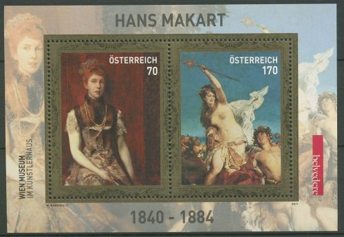 Österreich 2011 Kunst Gemälde Hans Makart Block 64 postfrisch (C93745)
