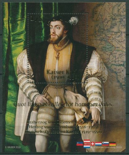 Österreich 2019 Kaiser Karl V. Block 111 postfrisch (C66998)