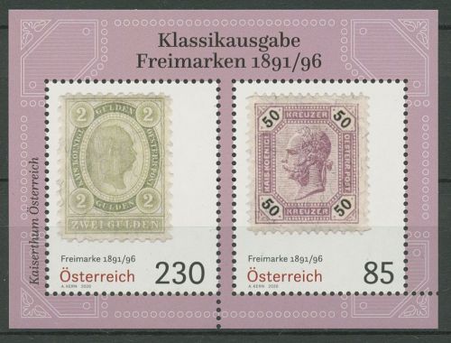 Österreich 2020 Klassische Briefmarken Block 112 postfrisch (C66999)