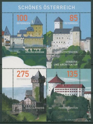 Österreich 2021 Bauwerke Architektur Block 125 postfrisch (C67004)