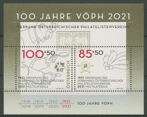 Österreich 2021 Philatelistenverband VÖPH Block 126 postfrisch (C67005)