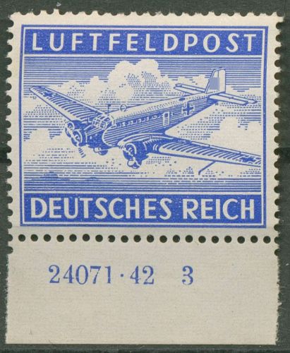 Feldpostmarken 1942 Zulassungsmarke Luftfeldpost 1 A y HAN 24071.42 3 postfrisch