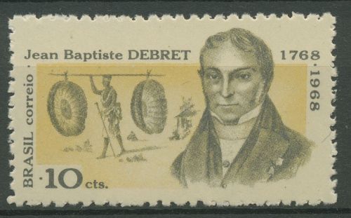 Brasilien 1968 Jean B. Debret Gemälde 1193 ungebraucht ohne Gummierung