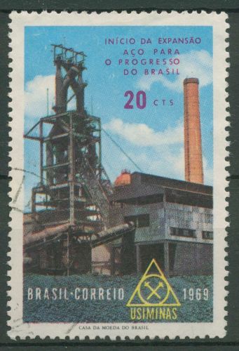 Brasilien 1969 Stahlindustrie Eisenhüttenwerk 1232 gestempelt