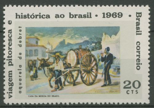 Brasilien 1969 Gemälde Jean B. Debret 1234 ungebraucht ohne Gummierung