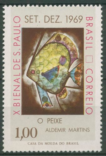 Brasilien 1969 Biennale Gemälde "Der Fisch" 1235 postfrisch