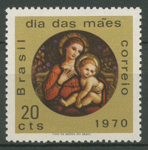 Brasilien 1970 Muttertag Glasgemälde 1256 ungebraucht ohne Gummierung