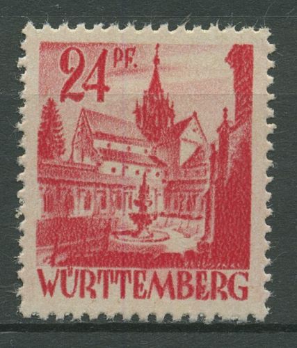 Franz. Zone: Württemberg 1947 Kloster Bebenhausen 8 v w I postfrisch
