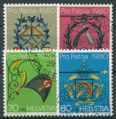Schweiz 1980 Pro Patria Handwerkerschilder 1176/79 gestempelt