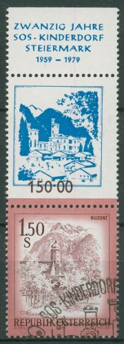 Österreich 1974 Sehenswürdigkeiten 1439 Lf oben mit Zudruck gestempelt