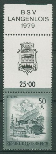 Österreich 1975 Sehenswürdigkeiten 1475 Lf oben mit Zudruck postfrisch