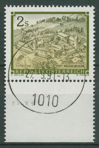 Österreich 1991 Stifte & Klöster 2039 Lf mit Druckdatum gestempelt