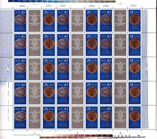 DDR 1970 Deutscher Kulturbund 1592/93 ZD-Bogen DV I postfrisch