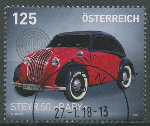 Österreich 2018 Automobile Steyr 50 Baby 3376 gestempelt