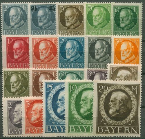 Bayern 1916/20 König Ludwig III. Kriegsdruck 94 II A/115 A postfrisch
