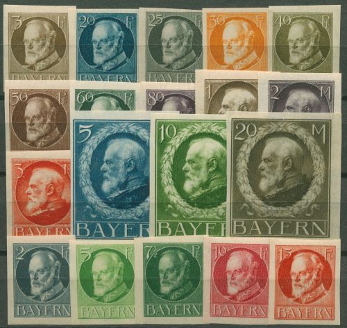 Bayern 1916/20 König Ludwig III. 94 II B/115 B mit Falz
