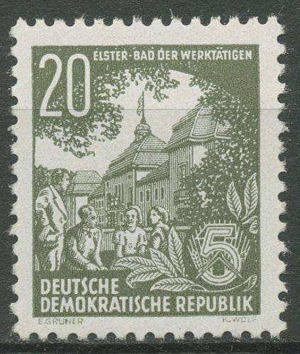 DDR 1953 Fünfjahrplan (II) Kurhaus Bad Elster 413 X I postfrisch