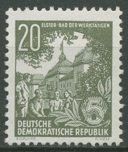 DDR 1953 Fünfjahrplan (II) Kurhaus Bad Elster 413 X II postfrisch