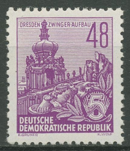 DDR 1953 Fünfjahrplan (II) Dresdner Zwinger 419 X I postfrisch