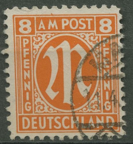 Bizone 1945 AM-POST Amerikanischer Druck Papier x, 5 x gestempelt