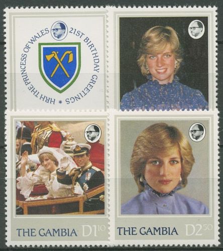 Gambia 1982 21. Geburtstag von Prinzessin Diana 445/48 postfrisch
