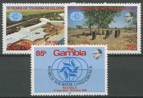 Gambia 1981 Welttourismuskonferenz Steinkreis Hotel 418/20 postfrisch