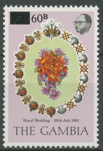 Gambia 1982 Brautstrauß neuer Wertaufdruck 437 postfrisch