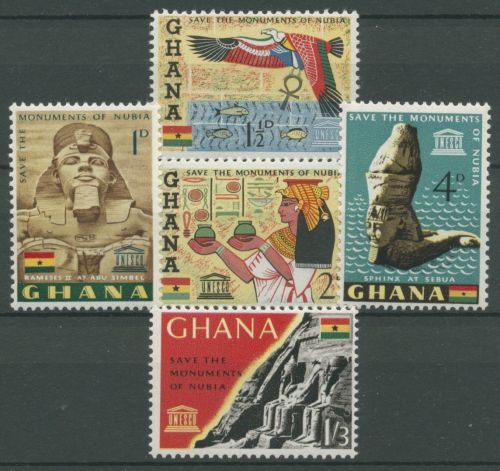Ghana 1963 UNESCO Erhaltung der nubischen Denkmäler 157/61 postfrisch