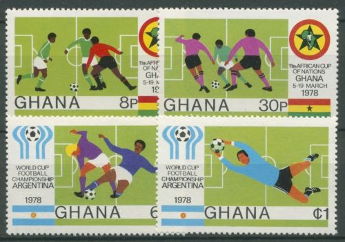 Ghana 1978 Fußball-WM Argentinien Afrikameisterschaft 746/49 A postfrisch