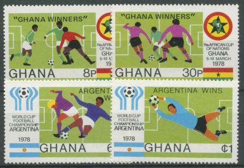 Ghana 1978 Fußball-WM Gewinn der Afrikameisterschaft 771/74 A postfrisch