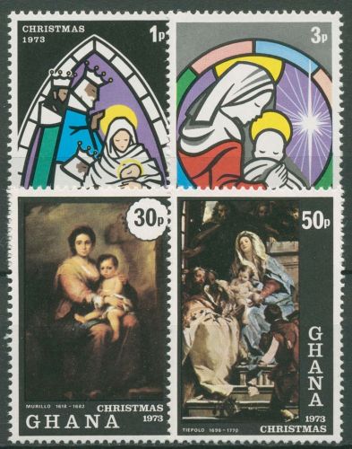 Ghana 1973 Weihnachten Maria und Kind 532/35 A postfrisch